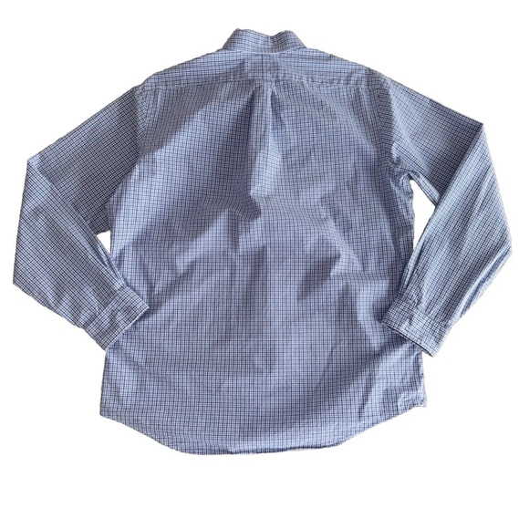 Ralph Lauren Plaid Blue Checkered Button-Down Shirt Pony Mens Sz L Cotton - Picture 8 of 9